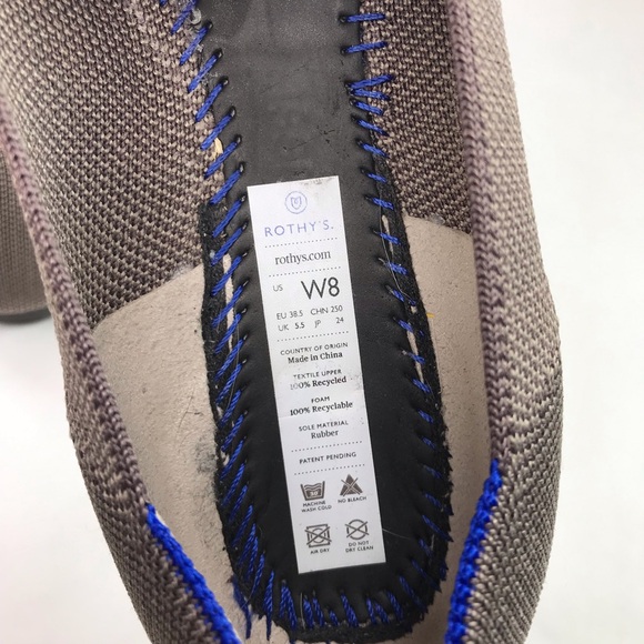 Rothy's Women's Size 8 Slip-On The Lounge Loafer Sparrow - Picture 7 of 10